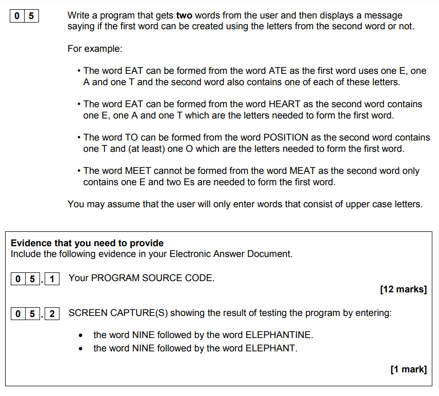 Image of 2019 AQA past paper section B